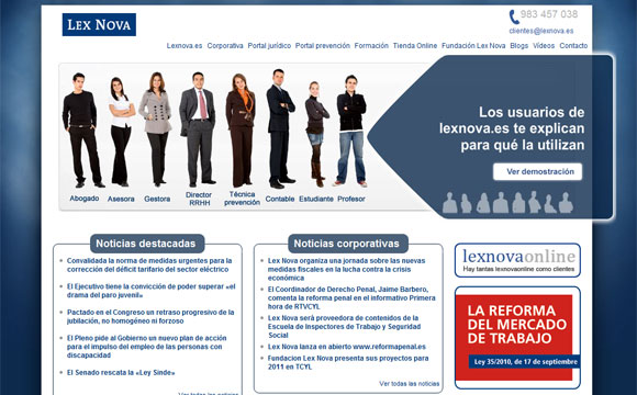 Diseño web de Lexnova