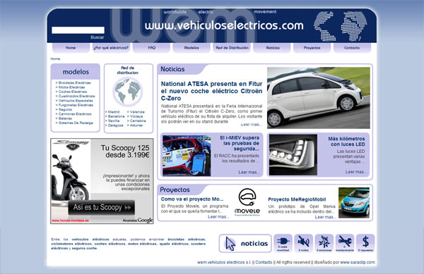 diseño web vehiculos electricos