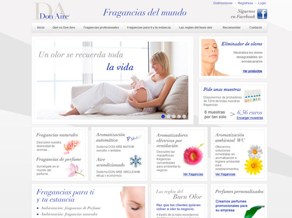 Diseño web Ambientadores Don Aire