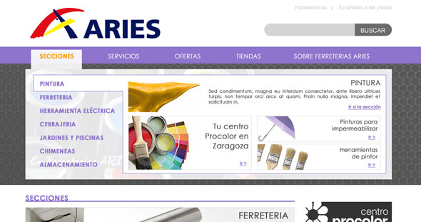 Diseño tienda online ferretería 