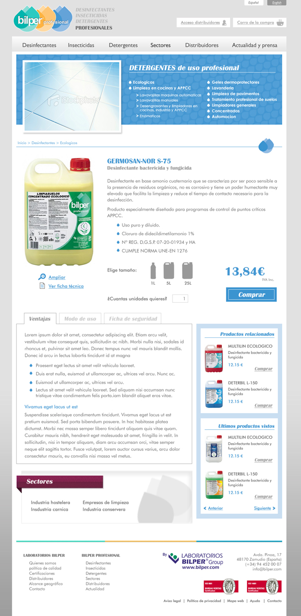 Diseño página de producto