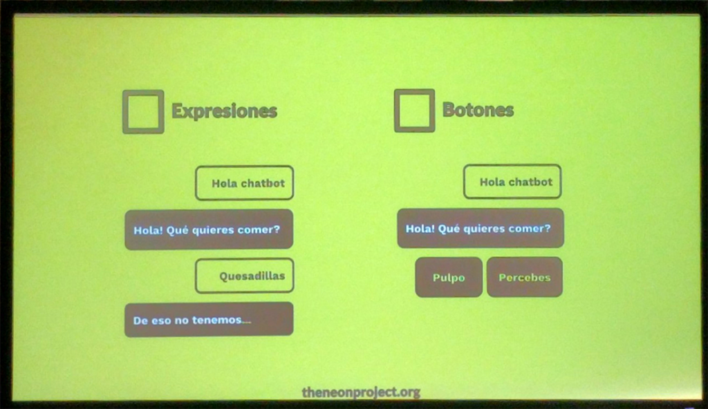 Expresiones y botones bot